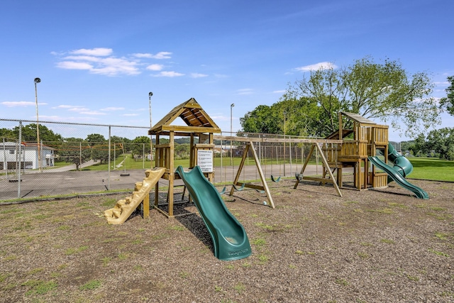 view of jungle gym