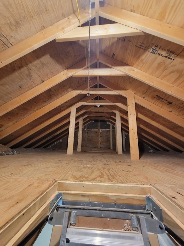 view of attic