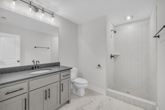 521 Matthew Miller Dr, Smyrna, TN 37167 - full bath featuring vanity, marble finish floors, and tiled shower