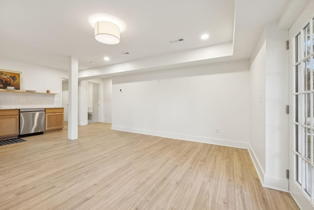 interior space with light wood-type flooring