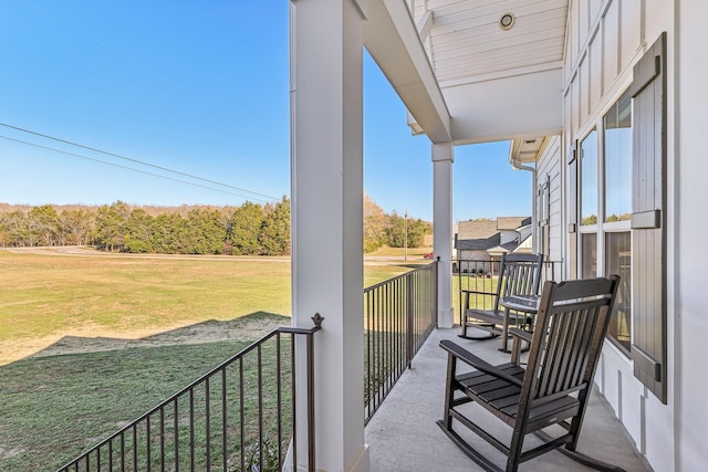 balcony with a porch