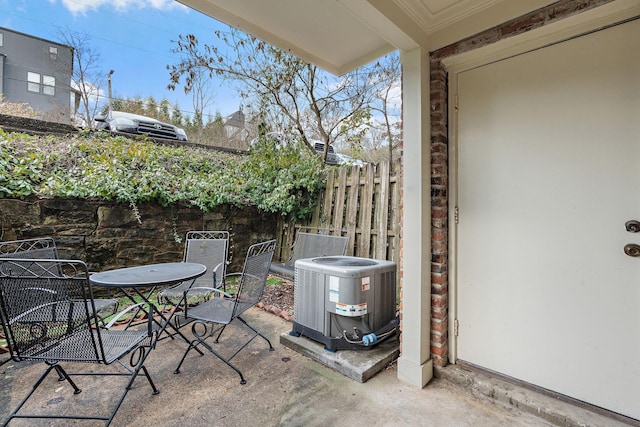 view of patio / terrace with cooling unit