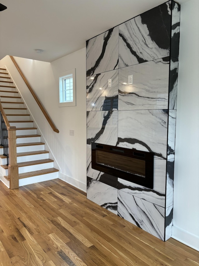 interior space featuring wood-type flooring