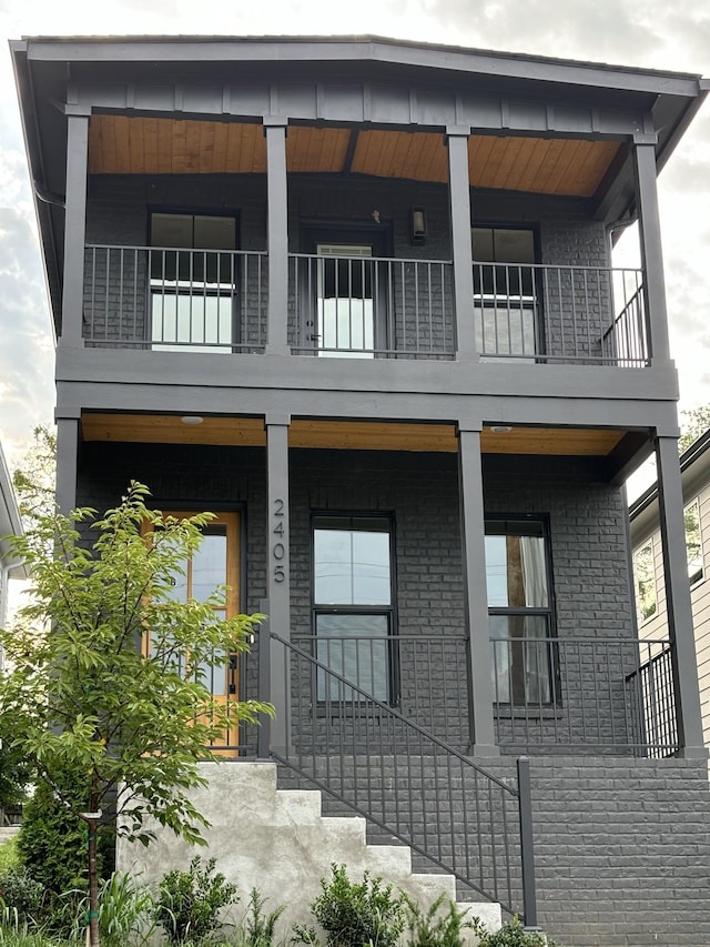 exterior space featuring covered porch