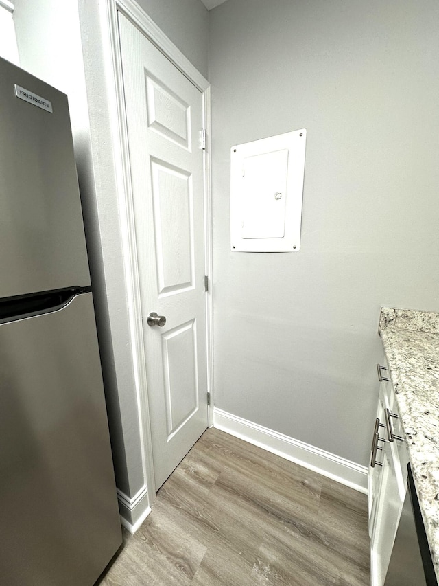 interior space featuring light wood-type flooring