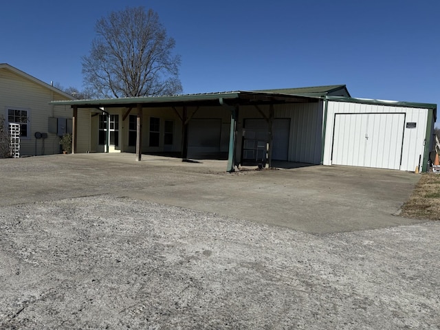 view of outdoor structure with a garage