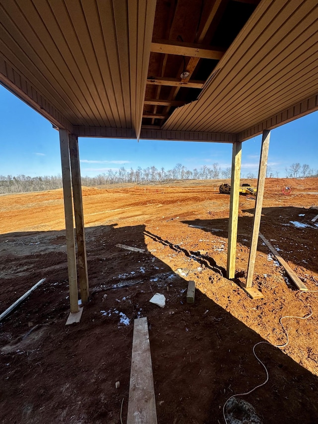 view of yard with a rural view