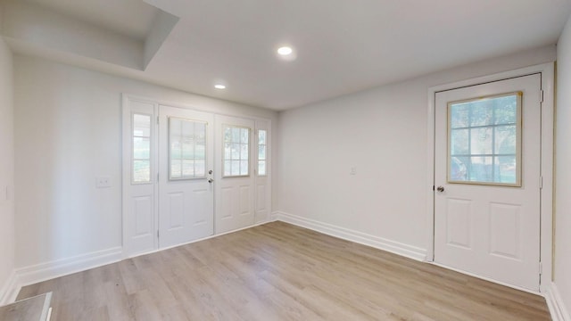 entryway featuring light hardwood / wood-style floors