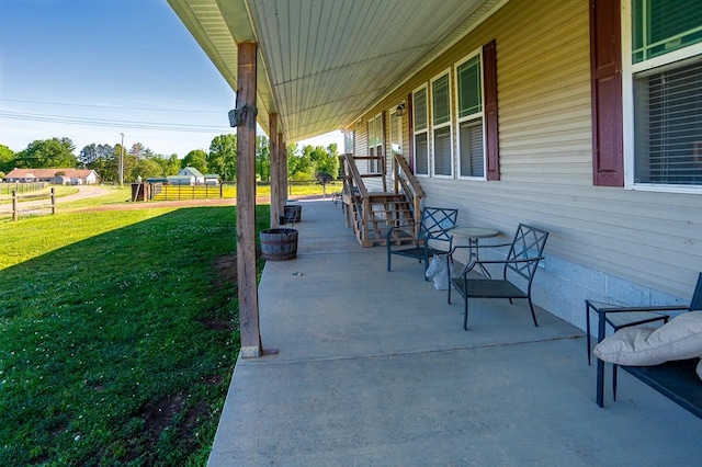 view of patio with a porch