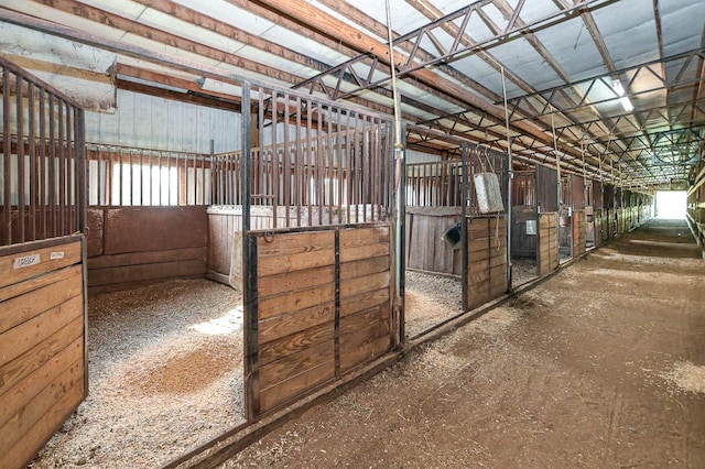 view of horse barn