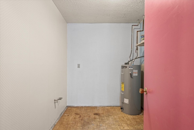 utility room with water heater