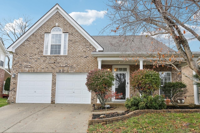 view of front of home featuring a garage