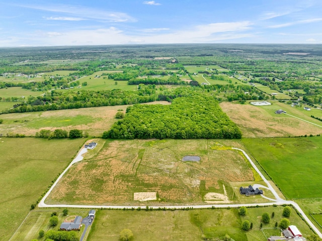 drone / aerial view featuring a rural view