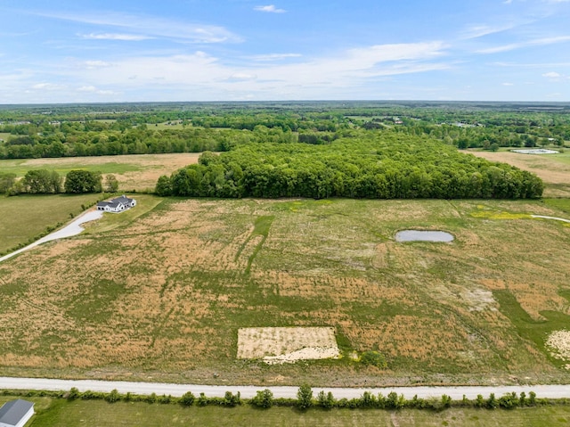 aerial view featuring a rural view