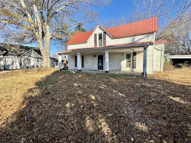 view of front of property with a porch