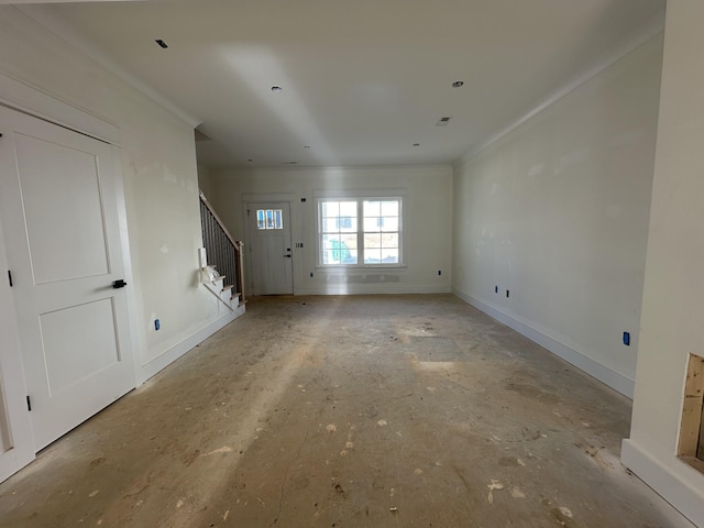 view of unfurnished living room