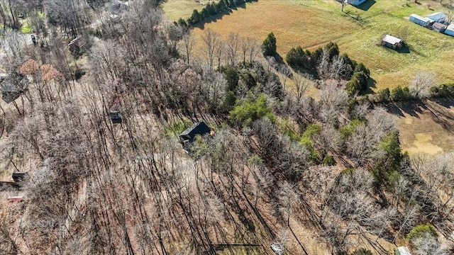 drone / aerial view with a rural view