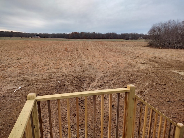 view of yard featuring a rural view