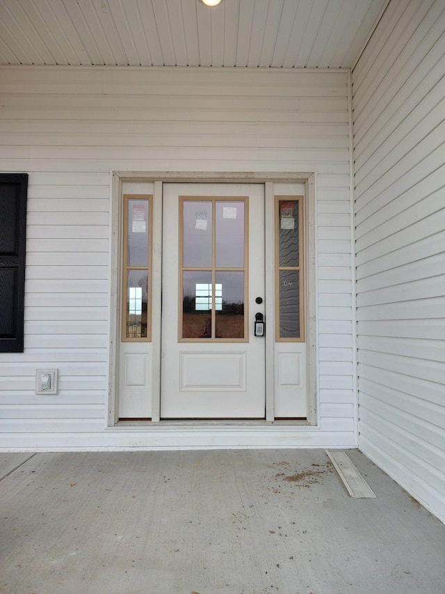 view of doorway to property