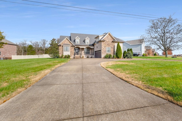 cape cod house featuring a front lawn