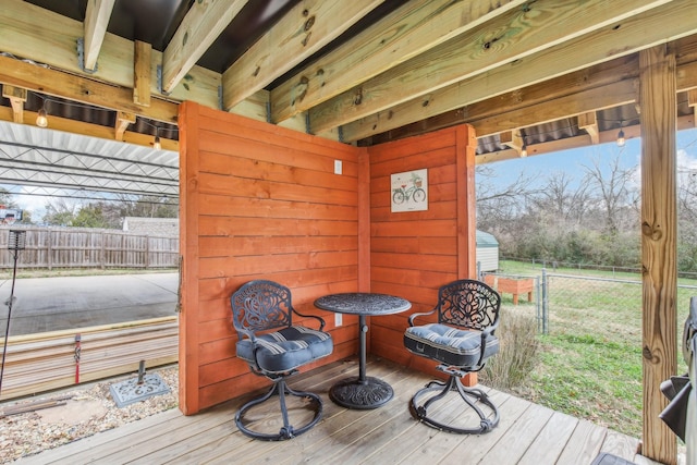 view of wooden deck