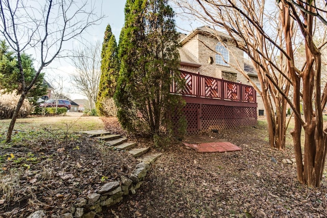 exterior space with a wooden deck