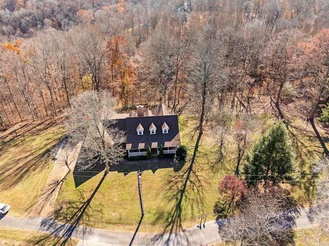 255 Parks Dr, Normandy, TN 37360 - aerial view of property and surrounding area featuring a forest