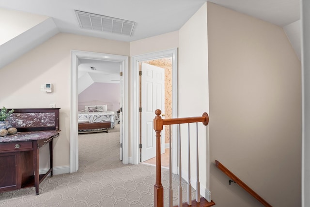 255 Parks Dr, Normandy, TN 37360 - hall with an upstairs landing and lofted ceiling