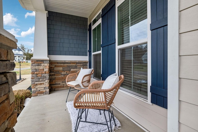 balcony with covered porch