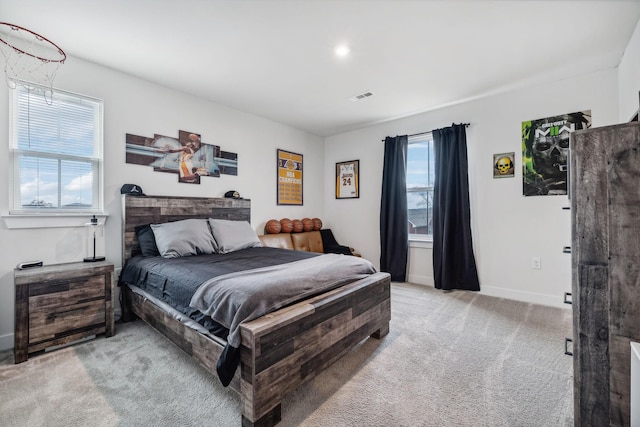 view of carpeted bedroom