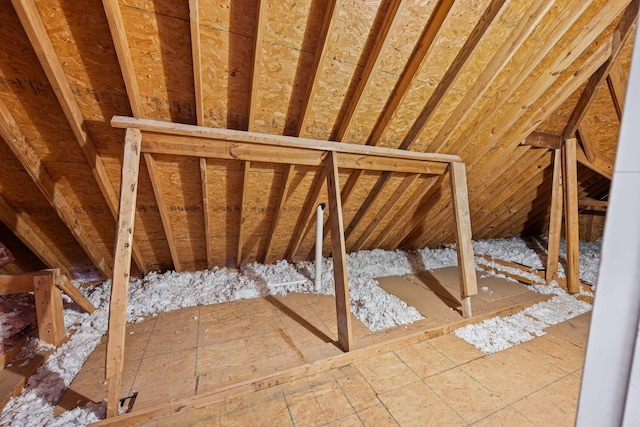 view of attic