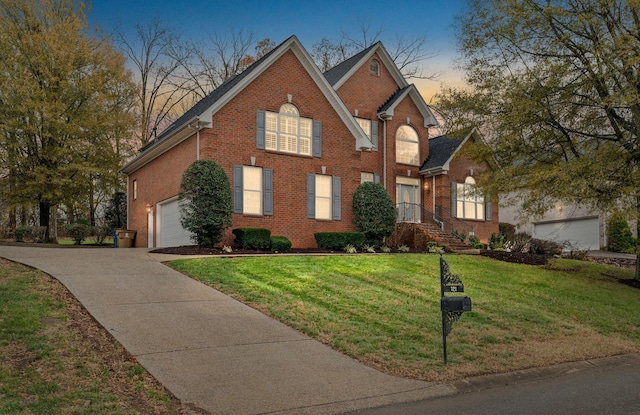 view of front property with a yard