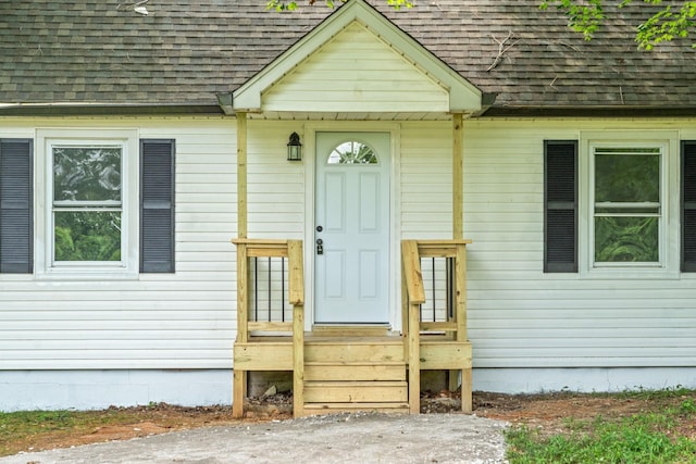 view of doorway to property