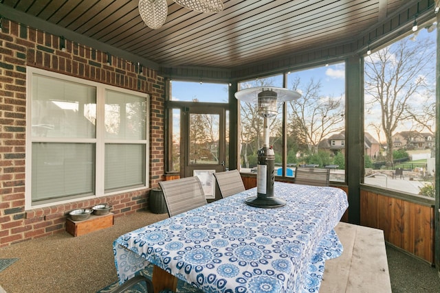 view of sunroom