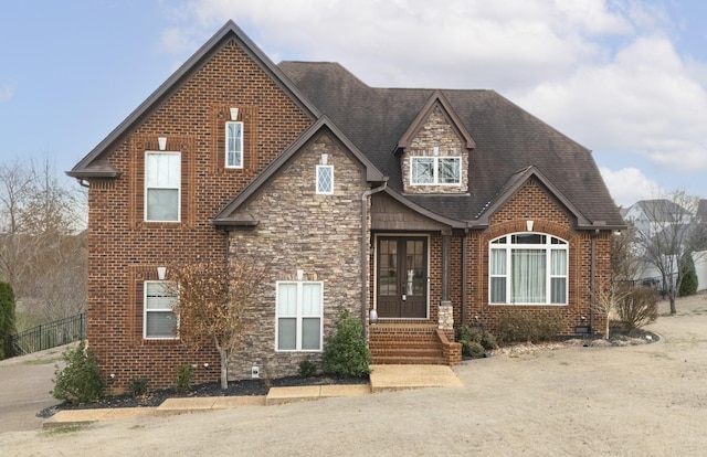 view of property with french doors