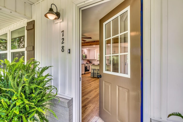 view of doorway to property