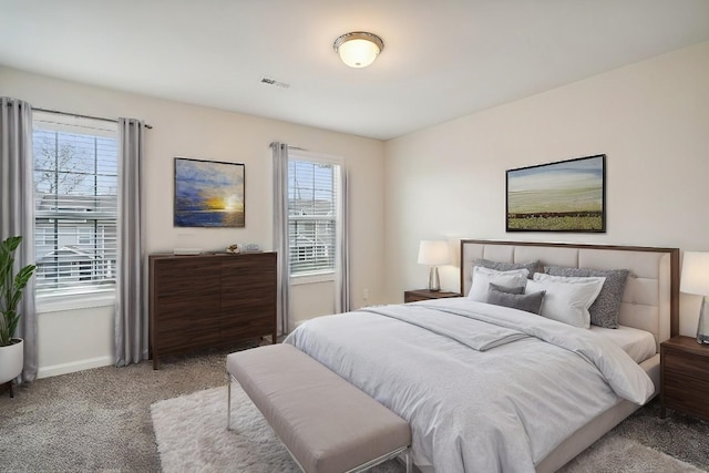 bedroom with carpet floors