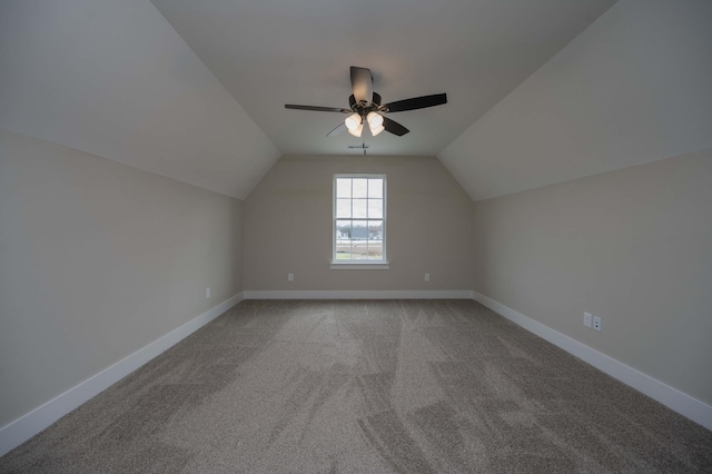 10118 Bighorn Ln, Bell Buckle, TN 37020 - bonus room with lofted ceiling, carpet floors, and ceiling fan