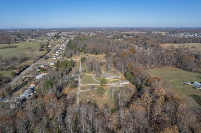 aerial view with a rural view