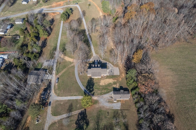 aerial view featuring a rural view