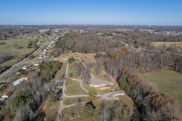 bird's eye view with a rural view