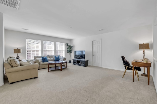 view of carpeted living room