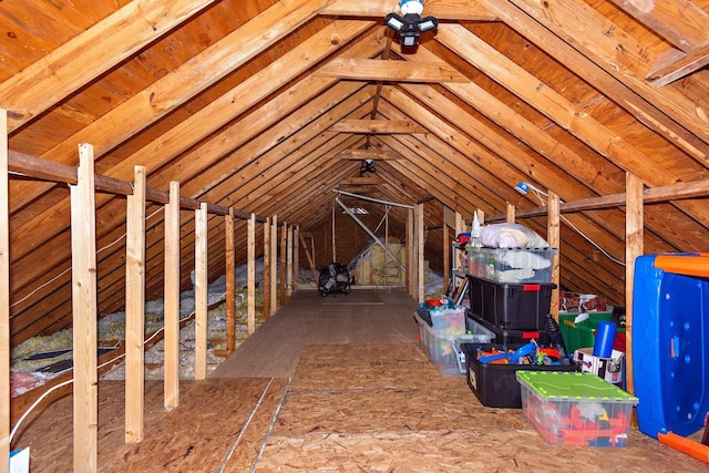 view of attic