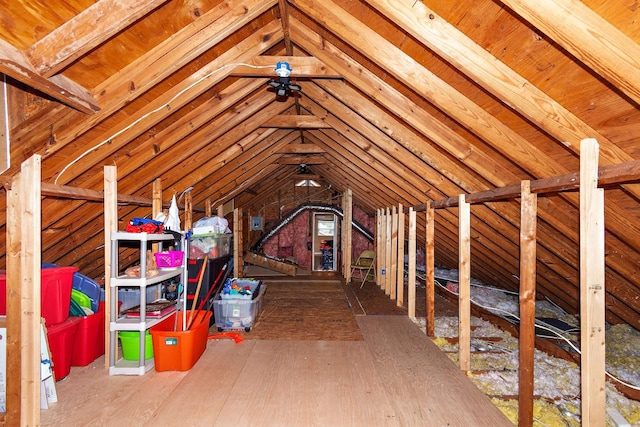 view of attic