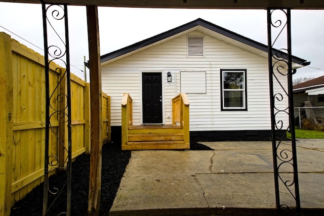 view of bungalow