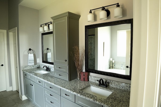 bathroom featuring vanity and a bathtub