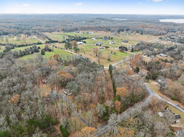 bird's eye view featuring a rural view