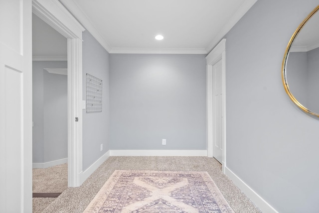 interior space with ornamental molding