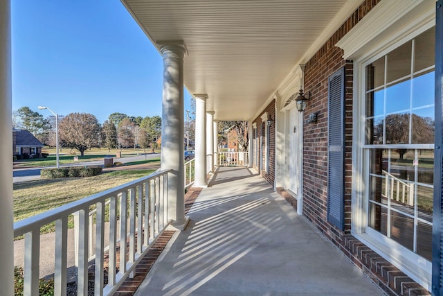 exterior space with a porch