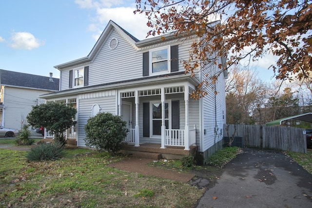 front of property featuring a porch